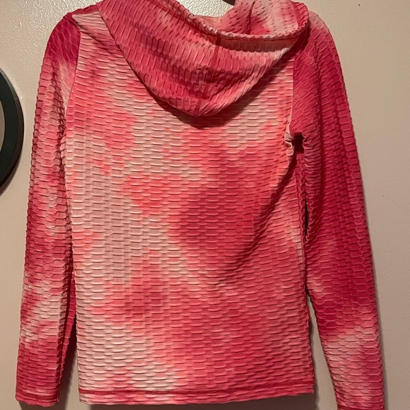 Women’s Pink Workout Hoodie and Leggings Set, Contouring Workout fit, Size L/XL - Picture 4 of 9